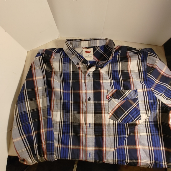Levi's Men's Button Down 1 Pocket Plaid Shirt Size XXL - Picture 9 of 12